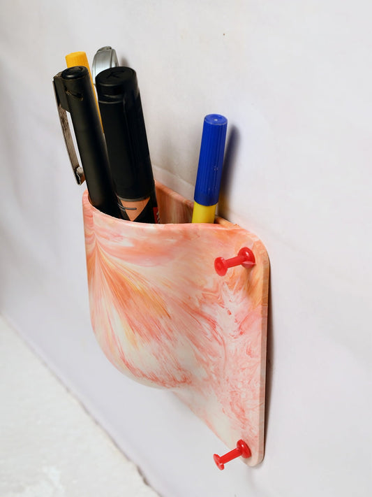 side view of wall mounted holder made from recycled plastic durable eco friendly storage solution for homes and offices