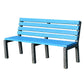 front view of eco bench outdoor seating designed with 100% recycled plastic sustainable garden furniture