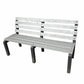 front view of tetra bench outdoor seating built from 100% recycled plastic sustainable furniture