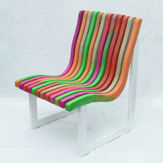 Durable lounge chair crafted from 100% recycled plastic sustainable outdoor furniture.