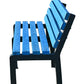 side view of eco bench outdoor seating designed with 100% recycled plastic sustainable garden furniture