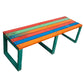 Profile view of colorSplash outdoor bench made from 100 percent recycled plastic durable eco friendly seating