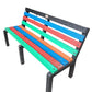 Rainbow EcoBench outdoor seating made from 100 percent recycled plastic durable eco friendly bench
