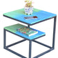 Small coffee table made from 100 percent recycled plastic modern durable eco friendly furniture