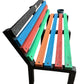 Top view of rainbow EcoBench outdoor seating made from 100 percent recycled plastic durable eco friendly bench