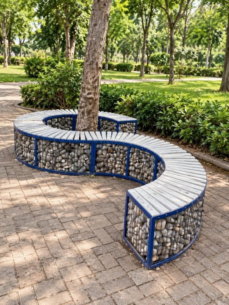 Recycled plastic garden furniture