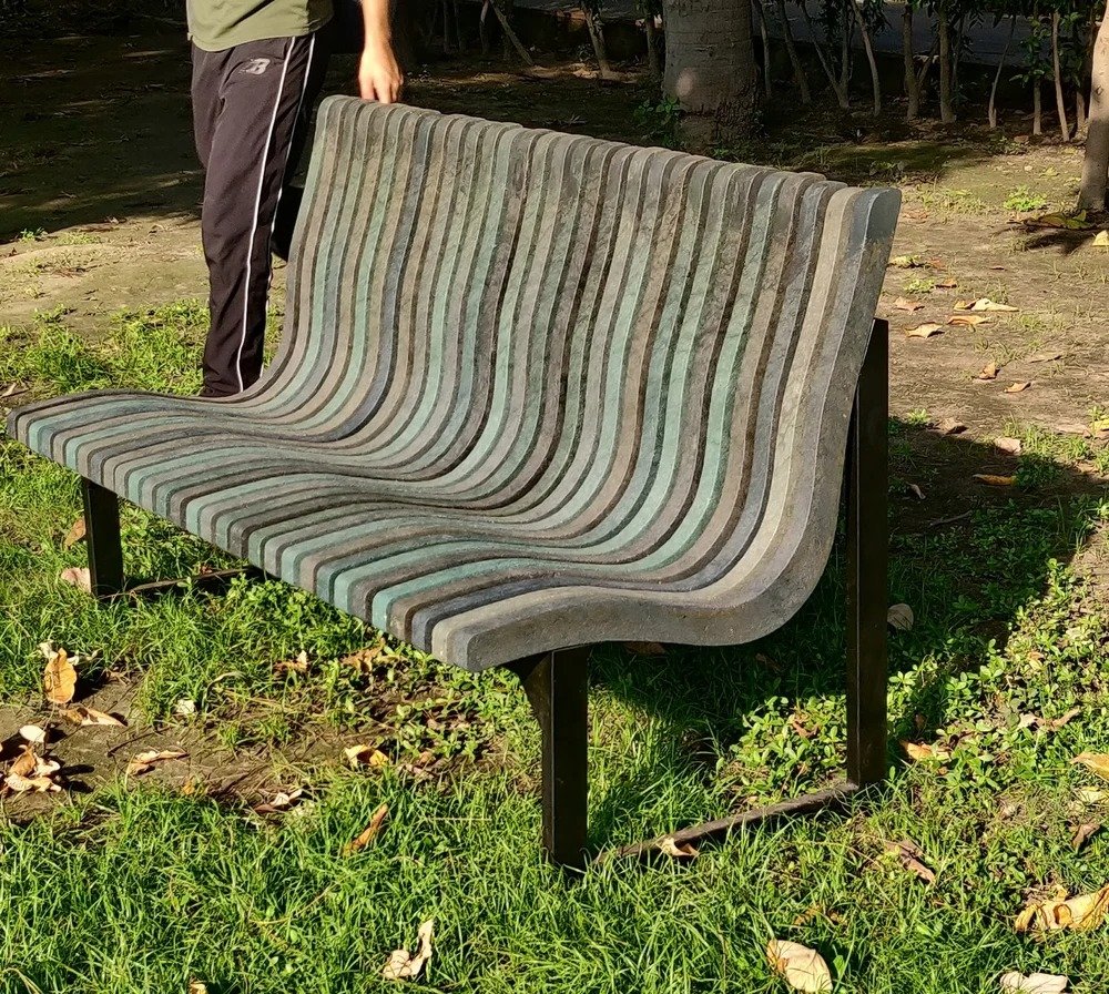 Recycled Plastic outdoor bench - Image 2