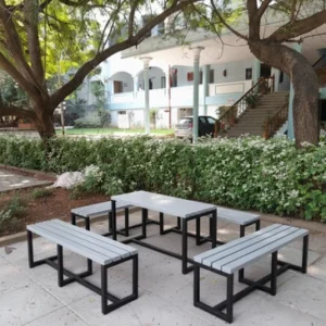 Recycled Plastic Picnic Table Set / Weatherproof / UV Resistant / Parks & Campuses / Bulk Supply