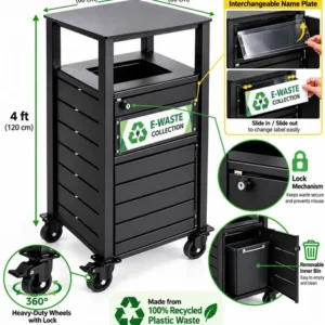 recycled-plastic-e-waste-collection-bin-lockable-waste-cart-mobile-dustbin-carbon-fusion